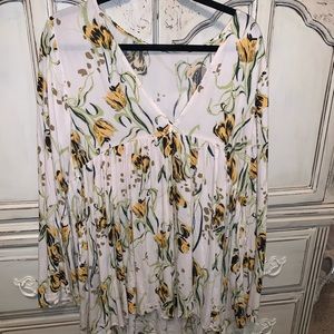 Free people porcelain longsleeve dress NWT size L